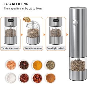 2024 ensemble de <span class=keywords><strong>moulin</strong></span> <span class=keywords><strong>à</strong></span> sel et <span class=keywords><strong>à</strong></span> <span class=keywords><strong>poivre</strong></span> <span class=keywords><strong>électrique</strong></span> bon marché rechargeable par USB avec moulins <span class=keywords><strong>à</strong></span> <span class=keywords><strong>poivre</strong></span> automatiques <span class=keywords><strong>à</strong></span> base lavable détachable - Product Image 4