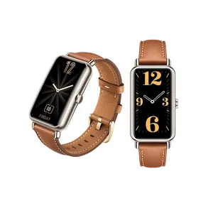 High Quality 16mm Leather Watch Bands with Gold Buckle for Huawei Fit Mini Replacement Watch Straps