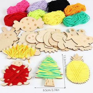 Kits de loisirs créatifs en feutre sans désordre, fournitures d'art et d'artisanat, cadeaux, cartes en bois en forme d'animaux à décorer, kits de jeux DIY pour enfants - Product Image 4