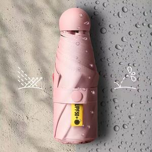Parapluie de poche compact pliable en cinq sections avec protection UV, idéal pour les cadeaux d'affaires promotionnels, personnalisable avec logo, mini parapluie - Product Image 3