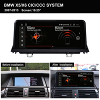 Système de navigation GPS Carplay Android Auto WiFi Bluetooth Écran IPS 10,25 pouces Autoradio Android Android bmw X5 E70