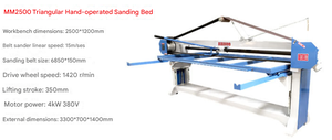 Lijadora de Banda Manual de Gran Formato para Trabajos en Madera con Banda de Alambre - Product Image 3