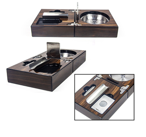 Specialized Premium Classic Square Wooden Portable <strong>Folding</strong> Cigar <strong>Ashtray</strong> - Product Image 6