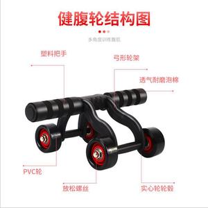 Vente en gros de 4 roues ABS <span class=keywords><strong>Roulette</strong></span> d'entraînement musculaire de force sportive Rouleau d'exercice de qualité supérieure Rouleau de roue abdominale pour salle de sport - Product Image 3