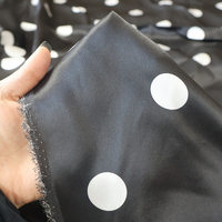 Tissu en Soie Satinée Imprimé à Pois Respirant 100% Pur et Écologique de Haute Qualité pour Robe de Fille