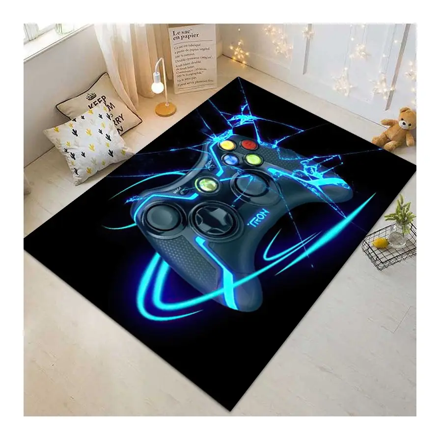 Home Decor Large Rugs For Kids Boys Dining Living Play Bedroom carpet 3d Printed Controller Gamer pad rug