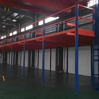 Étagères de mezzanine multi-niveaux en métal robuste, protégées contre la corrosion, revêtement en poudre antirouille, capacité de charge de 1000 kg/m², taille personnalisée