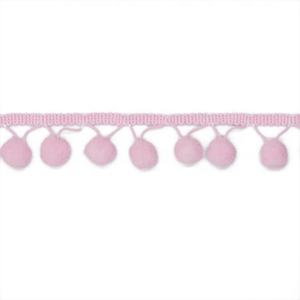 Vente en gros de franges de boules roses moelleuses, garnitures de <span class=keywords><strong>pompon</strong></span> jaune pour <span class=keywords><strong>rideau</strong></span> de vêtements de bébé - Product Image 2