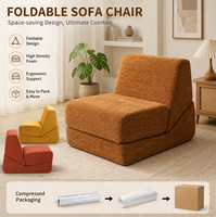 Sofá Cama Modular 3 en 1 en Forma de L, Silla Plegable de Esponja, Sillón Convertible, Sillón Individual para Espacios Pequeños, Sala de Estar