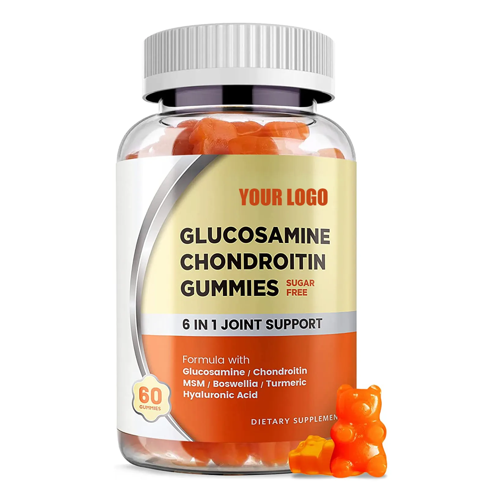Erkekler ve kadınlar için MSM zerdeçal kapsüllü takviyesi ile yetişkinler için glukozamin kondroitin şekersiz eklem desteği Gummies