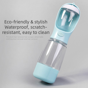 Nuova Bottiglia d'Acqua Portatile 3in1 per Animali Domestici con Contenitore per Cibo e Sacchetto per Rifiuti - Product Image 4