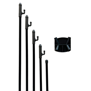 Support de bannière portable X Stand 60x160 en acier noir, réutilisable, pour affichage vinyle, mariage et publicité - Product Image 1