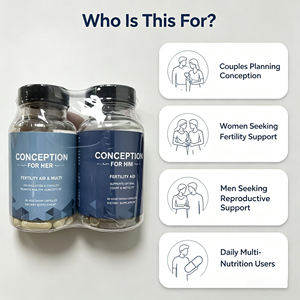 Set de Vitaminas para la Fertilidad Masculina, Suplemento Natural para la Concepción, Suplemento de Fertilidad para Hombres y Mujeres para el Apoyo al Embarazo - Product Image 6