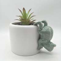 Miniatur Taman Peri Rumah Dekoratif Bantal Vas Pot Bunga Keramik Katak Lucu Menawan Minimalis
