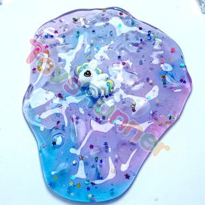 Accesorios de unicornio, decoraciones, juguete de peluche, slime de torsión para niños, con purpurina, láminas, copos y slime de colores cristalinos. - Product Image 3