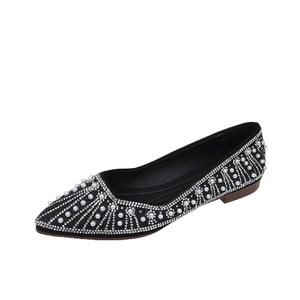 <span class=keywords><strong>Ballerine</strong></span> da Donna alla Moda con Cinturino Singolo, Versatili, <span class=keywords><strong>a</strong></span> <span class=keywords><strong>Punta</strong></span>, con Perle e Dettagli Traforati - Product Image 6