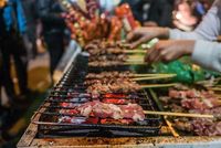 Brochettes en bambou de qualité alimentaire WS, jetables, faciles à nettoyer, pour kabob et barbecue, bâtonnets plats, plus de 12 pièces