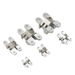 Bisagras invisibles cruzadas ocultas de aleación de Zinc de 13x45mm para puerta de madera plegable, fabricación de chapa metálica - Product Image 1