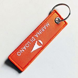 Quality Woven Embroidered Tag Promotional Key <b>Chain</b> with Custom Logo Inexpensive Car Logo Keychain for Souvenirs - Product Image 2