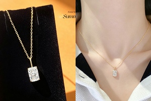 จี้เพชรแล็บโกรว์ 1 กะรัต D VVS ทองคำแท้ 18K คุณภาพระดับเฮียร์ลูม ยี่ห้อซินฟลาย รุ่นคัสตอม AU750 ของขวัญเครื่องประดับชั้นดี พร้อมใบรับรอง IGI+NGTC - Product Image 6