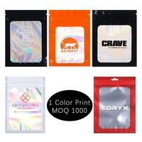 Bolsas de Mylar de 3.5g con Cajas, Bolsas Holográficas con Cierre Hermético para Juguetes, Bolsas Personalizadas para Tabaco, Bolsas Sellables a Prueba de Humedad, MOQ Bajo