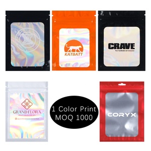 Bolsas de Mylar con Cierre, Bolsas de Plástico con Cierre Hermético, Bolsitas Negras para Teléfono, Bolsitas Holográficas con Forma de 3.5 Sachets 13*18 - Product Image 5
