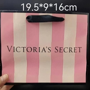 Bolso de mano a rayas rosa y blanco del mismo estilo de la marca, embalaje de regalo de moda, bolsa de almacenamiento para regalos festivos - Product Image 1