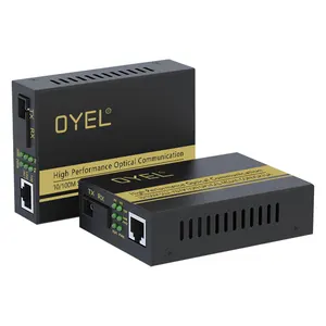 OYEL-Convertidor de fibra de 20KM, convertidor de medios de fibra de modo único, 100Mbps, 1 FO 1RJ45(AB), 1310/1550NM
