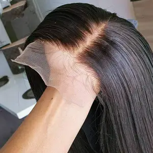 5x5 HD dentelle fermeture perruques cheveux humains pré-plumés brut vietnamien cheveux raides 180% densité porter et aller sans colle perruques cheveux humains