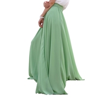 Femmes OEM Bohème Chiffon Sol Maxi Jupe Longue Vintage Taille Haute Plage Plissée pour Musulman Arabe