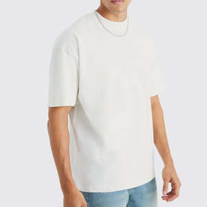 Camiseta Extra Grande Y2K para Hombre, Algodón Suave, Corte Holgado, Tono Neutro, Ropa Urbana Diaria, Personalizable, Directo de Fábrica - Product Image 3