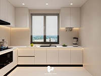 Meuble de cuisine contemporain sur mesure en gros avec quincaillerie de renommée mondiale, en contreplaqué, prêt à assembler (RTA), travail de menuiserie