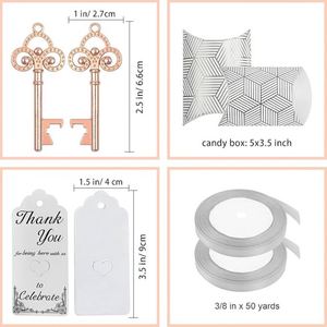 Skeleton Keys Antique Bronze Large Vintage Set Wedding Party Favor Bottle Opener DIY Crafts Charm Pendant Gift Pack - Product Image 2
