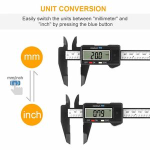 Calibrador Digital, Micrómetro Digital Vernier con Pantalla LCD Grande, Calibrador de 6 Pulgadas - Product Image 6