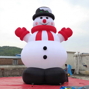 Decoración navideña inflable, modelo publicitario inflable de muñeco de nieve para decoración navideña al aire libre. - Product Image 1