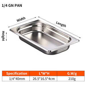 Réchaud GN en acier inoxydable multi-tailles, design standard, pour hôtels et restaurants, vente directe usine, stockage alimentaire Gastronorm 0,7 mm - Product Image 2