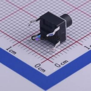 STP-1230G Tactile Switch Through hole Component (THT)-4P,6x6mm Switch Single Pole Single Throw Round Button 1.6N Through Hole - Product Image 1