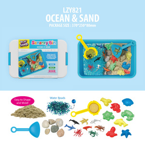 Ensemble de sable spatial pour enfants, très populaire, avec bac à sable sensoriel, outils de bac à sable d'intérieur et boîte de rangement, jouets en argile colorés pour la maternelle - Product Image 6
