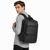Sac à dos pour ordinateur portable de travail quotidien, grande capacité, avec poche pour trolley, multi-poches, personnalisable avec logo, en tissu Oxford, vente en gros