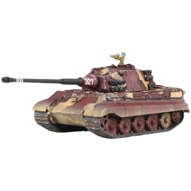 USTAR UA60014 Tank Model Toy Retail World War II Military Field German Tiger King Post 105mm Gun 1/144 Tank Model