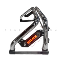 Accessoires pour pick-up 4x4 201S/S Roll Bar Sport Bar avec plaque lumineuse LED pour Hiux Revo Vigo Dmax