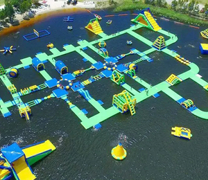 Parque Acuático Inflable con Obstáculos, Parque Acuático Flotante, Emocionante Aventura Acuática - Product Image 4