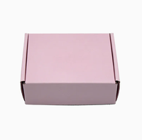 Boîte d'expédition en carton recyclé rose personnalisée avec logo d'abonnement imprimé, épaisseur 4 mm, pliable