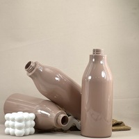 Bouteille Pompe en Plastique PET 1000ml Grande Capacité, Design Attrayant, Sans MOQ, En Stock, Pour Shampoing, Gel Douche, Après-Shampoing, Usage Domestique