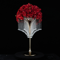 Haute qualité nouveau mariage cristal fleur support Table fleur support pour scène et pièce maîtresse décoration