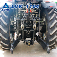 Tracteur agricole 4x4 de 110 CV, livraison directe d'usine, personnalisable, cabine en option, levage hydraulique robuste pour les équipements agricoles.