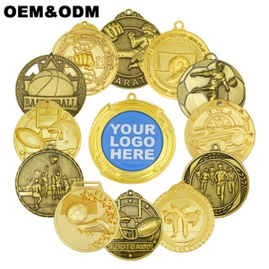 Médailles sportives personnalisées modernes/antiques pour le karaté, le taekwondo, le football, le marathon - Récompense en métal avec design vierge - Product Image 2