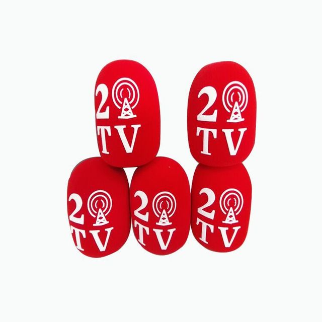 Custom Printing Microphone Foam OEM Sports Radio Windscreen Sponge With Flocking