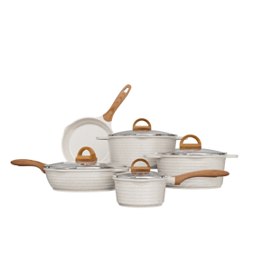 รูปแบบใหม่ชุดเครื่องครัวครัวตายหล่ออลูมิเนียมเคลือบหินแกรนิตไม่ติดเครื่องครัวหม้อและกระทะชุด - Product Image 1