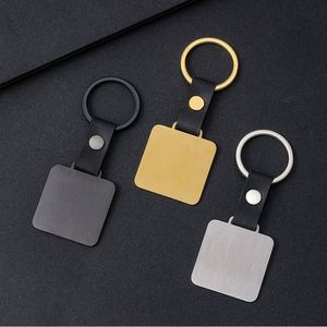 Blank Brushed Surface Rectangle Metal Keychain for DIY Laser Logo UV Printing Photo Keyring Stainless Steel <b>Key</b> Chain - Product Image 5